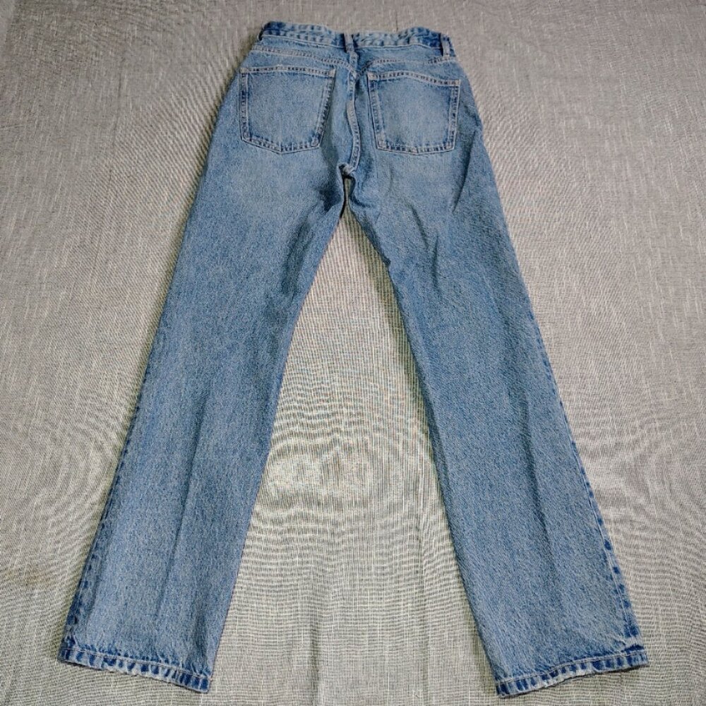 Zara Blue Straight Leg Jeans - Picture 8 of 13